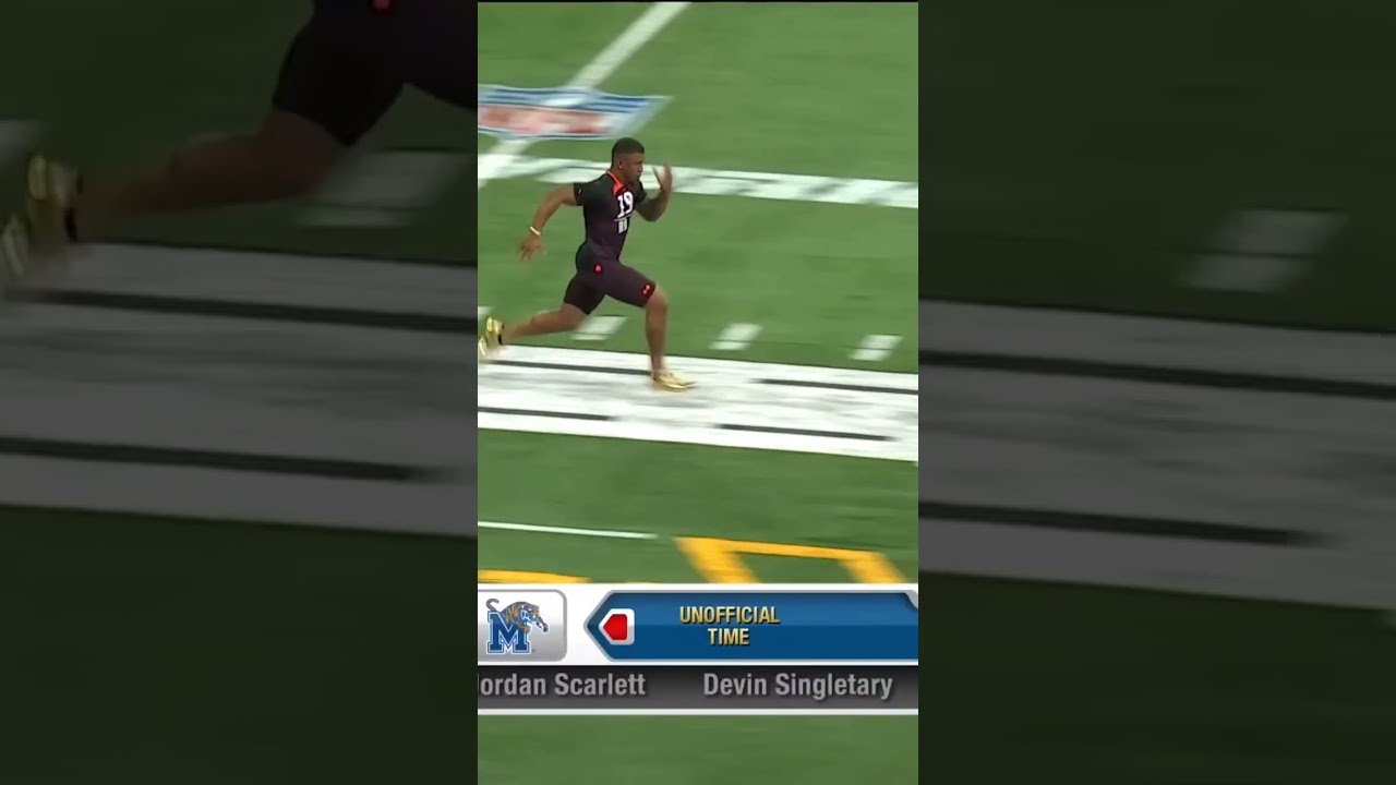 Tony Pollard runs a 4.53 40 yard dash - Like and subscribe for more NFL content