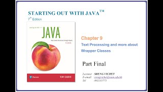 Chapter 09 Text Porcessing and more about Wrapper Classes Part Final