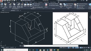 Isometric drawing in AutoCAD, figure 2, AutoCAD tutorial