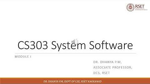CS303 SystemSoftware Module1 Part1