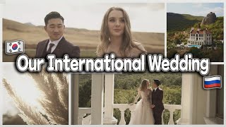 BEAUTIFUL INTERNATIONAL COUPLE WEDDING (Korean-Russian love blessed by stars)