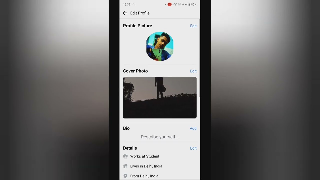 How to edit bio in facebook