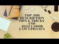 Yountville chamber webinar top job description tips  tricks and 2022 labor law updates
