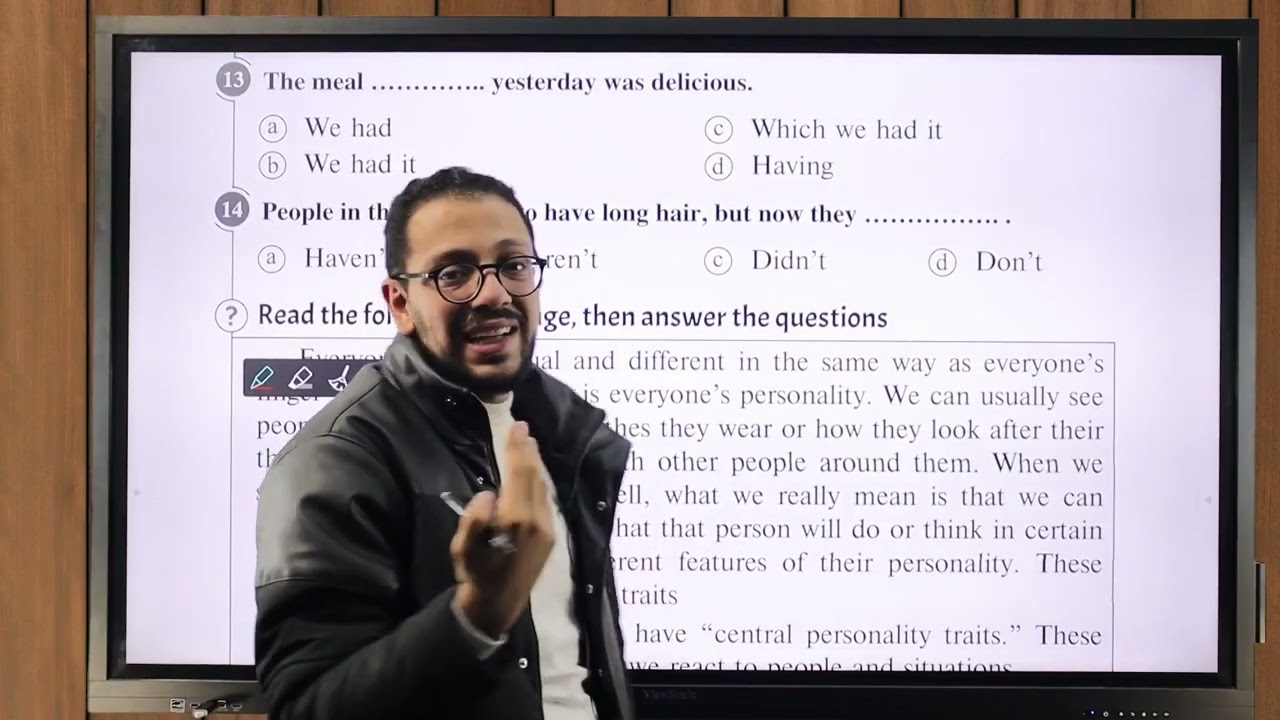 تانية ثانوي انجليزي حل ١٠٠ سؤال مراجعة نهائية الترم الاول