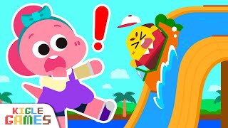 Scary Flume Ride🤩Cocobi Theme Park | Game for Kids | KIGLE GAMES screenshot 3