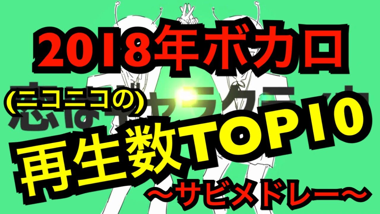 18年ボカロ 再生数ランキングtop10 Youtube