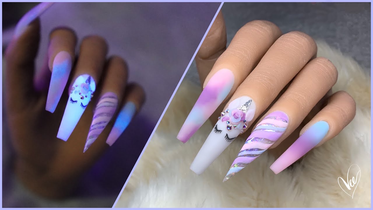 6. Easy Unicorn Horn Nail Design - wide 5