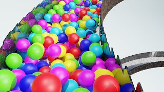 25,000 Color Balls Marble Run