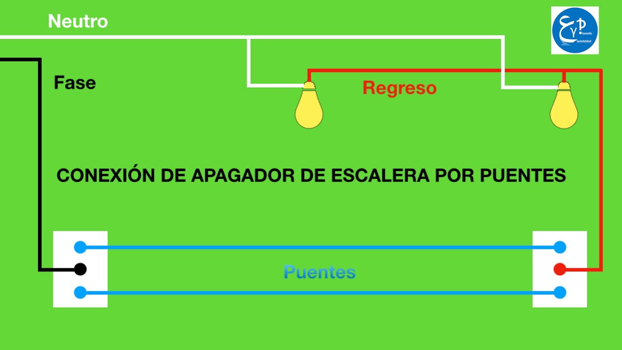 especificar Distinción mostrar Cómo instalar un apagador de escalera. Tutorial de electricidad. - YouTube