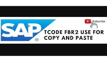 T CODE - FBR2 IN SAP || COPY AND PASTE BY FBR2 IN SAP