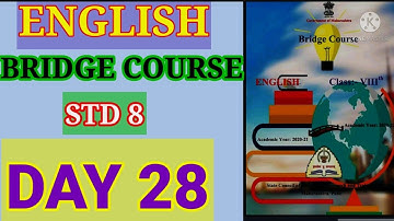 BRIDGE 🌉 COURSE STD 8 SUBJECT ENGLISH ACTIVITY 28 DAY 28