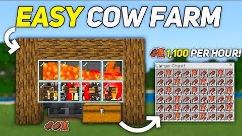 BEST COW FARM in 1.21 Minecraft Bedrock ! (Windows,Console,MCPE)