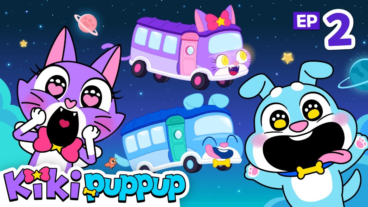 [NEW] Wheels on the Bus 🚌 | Round and Round | EP02 | Cartoon for Kids | Kikipuppup Nursery Rhymes