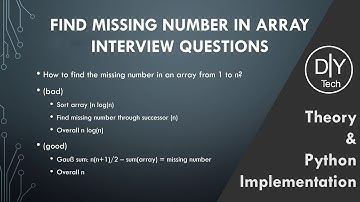 Find Missing Number in Array from 1 to N | Data Structures and Algorithms in Python