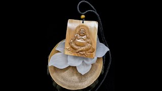 Liontin Gad Mamut Brown Skin MiLeFo Buddha Maitreya Bhn Coklat HQ 51mm M163