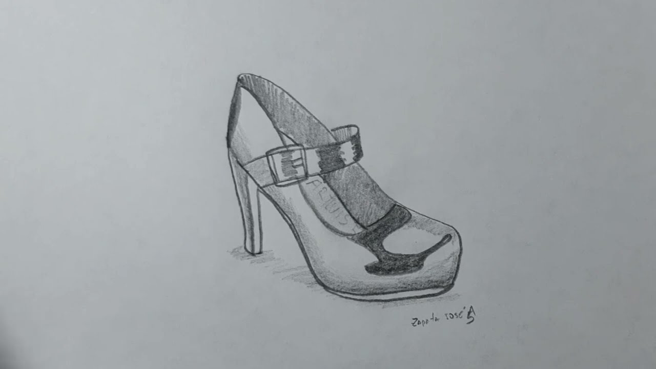 Comment dessiner une chaussure à talon haut