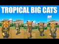 Tropical Big Cats Speed Race in Planet Zoo included African Leopard, Tiger, Cougar, Jaguar