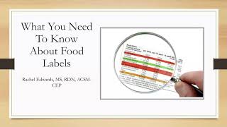 Decoding Nutrition Labels with Rachel