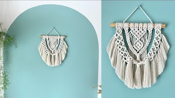 Small Macrame Wall Hanging tutorial - easy to make - step by step - boho wall decor