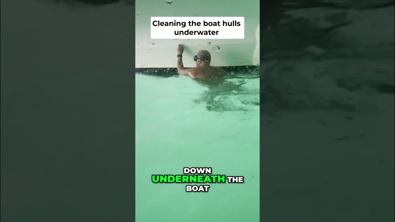 Cleaning boat hulls  Satisfying underwater task revealed!