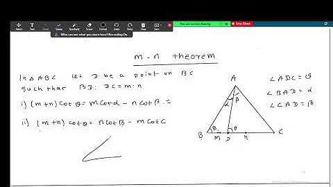 Solution of triangle - m-n theorem
