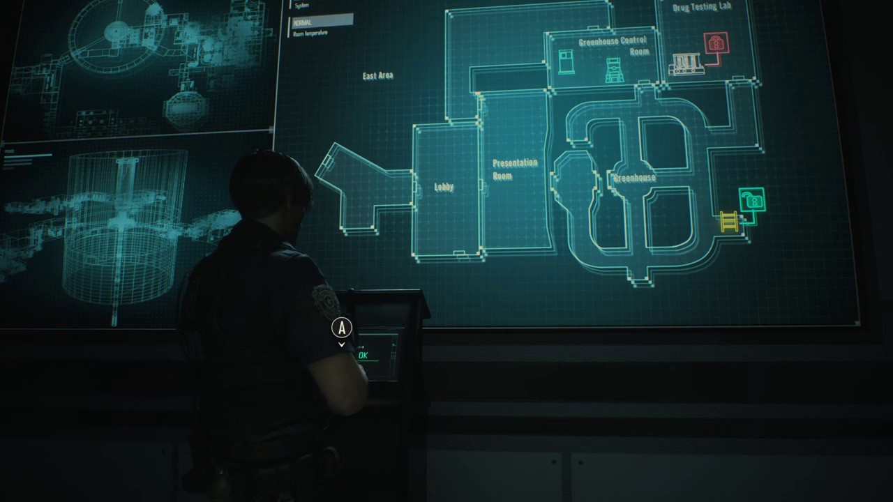 Resident Evil 2 Greenhouse Control Room Pass Code Symbols.