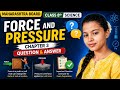 8th science | chapter 3 | Force and Pressure | Question Answer | Maharashtra Board