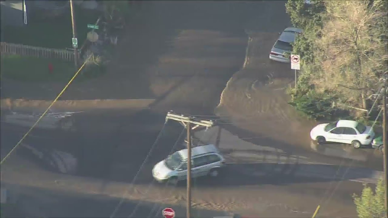 Water Main Break Floods Roads In Residential Area Close To Denver ...