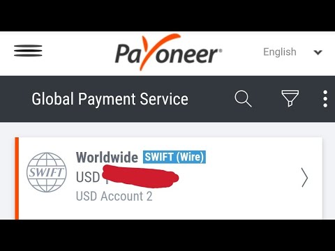 Receive Wire Transfers Using Payoneer