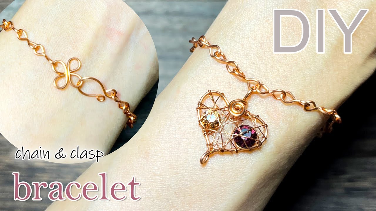 How to make a wire chain bracelet with clasp🍀Bracelet making