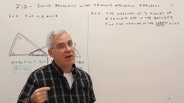 7.1D--Solve Problems With Triangle Application Theorems