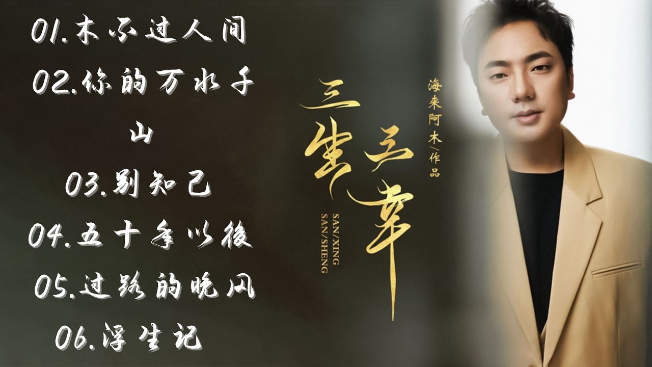 💖海来阿木 hailai amu【動態歌詞Lyrics】不过人间, 你的万水千山, 知己  三生三幸, 点歌的人 , 月亮看着我