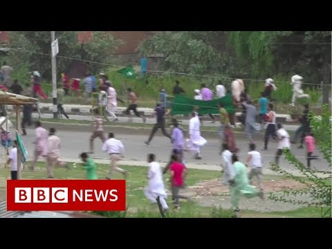 Tear gas at Kashmir rally India denies happened - BBC News