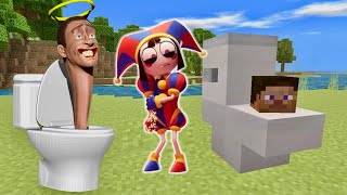 Skibidi Toilet Meets Pomni and Steve From Minecraft - Full Song -