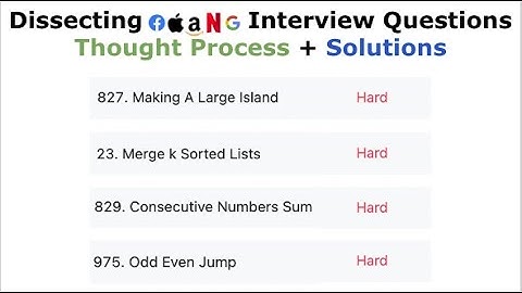 Dissecting FAANG Interview Questions
