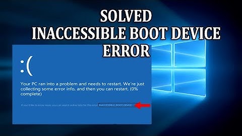 Windows 10 or 8 1 Easiest Way How To Fix Problem  INACCESSIBLE BOOT DEVICE