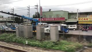 110次普悠瑪自強號南樹林站(樹調)→樹林站通過窗景(交會2183次區間車(EMU800))