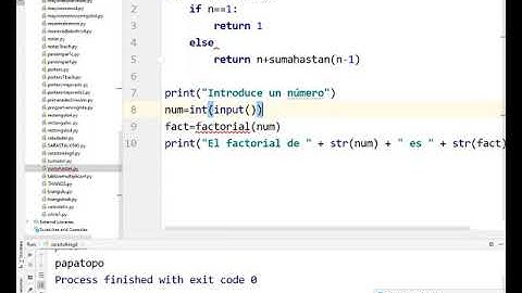 Recursividad en Python Suma n números TIC 2 Bachillerato IES Monterroso