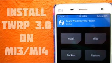 How to install TWRP recovery 3.0 on mi3/mi4 without PC !