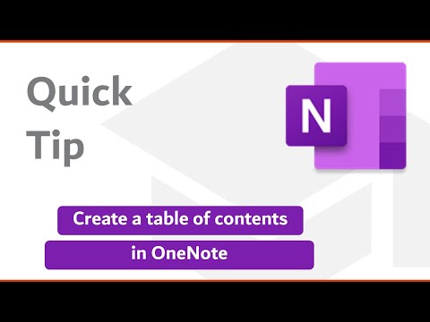 Create a table of contents in Microsoft OneNote 💪