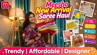 Meesho New Arrival Designer Partywear Saree Haul & Fancy Saree Review screenshot 5
