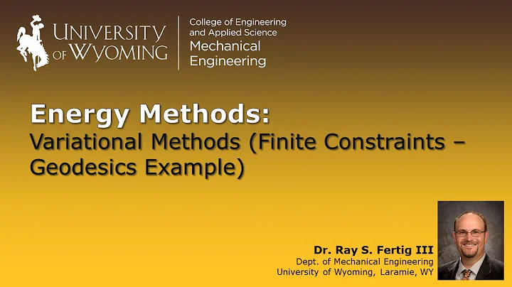 Variational Methods (Finite Constraints - Geodesics Example)