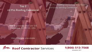 Top 3 Roofing Services in Centennial CO