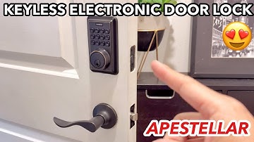 APESTELLAR Keyless Entry Electronic Keypad Door Lock 2 Lever