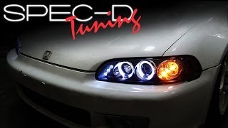 SPECDTUNING INSTALLATION VIDEO: 1992-1995 HONDA CIVIC ONE PIECE PROJECTOR HEADLIGHTS(SPECDTUNING is proudly recognized as pioneers in the automotive industry for products and service. Our main goal is to provide the highest quality products at ..., 2012-01-20T17:34:37.000Z)