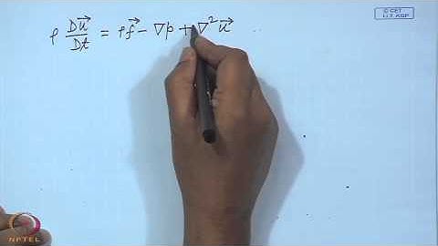 Mod-09 Lec-19 Equations of Fluid Motion - Navier - Stokes Equation (Contd. )