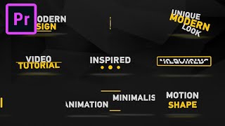 Minimal Titles Animations Support for 4K Template for Adobe Premiere Pro   Tutorial