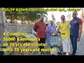 Krishna Kumar and his 70 years old mother travelled to 4 countries on a 20 years old Bajaj scooter