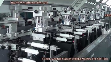 6 colors automatic UV silk screen printing machines on softtubes