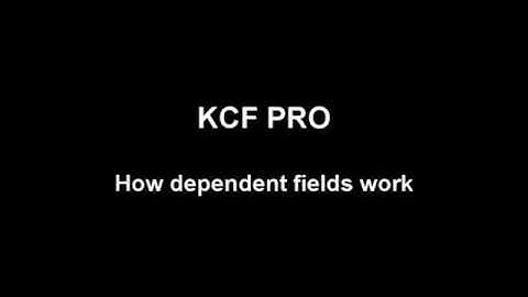 KCF PRO - How dependent fields work
